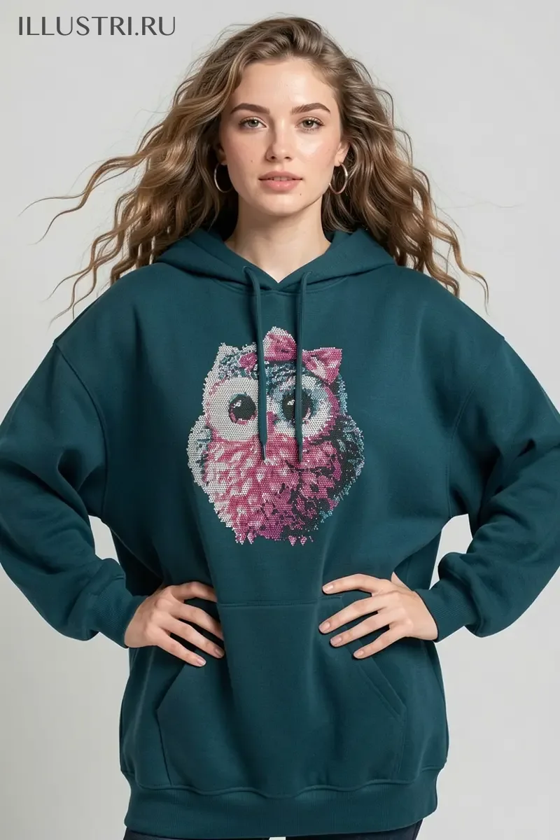 Визуализация Пушистый совенок