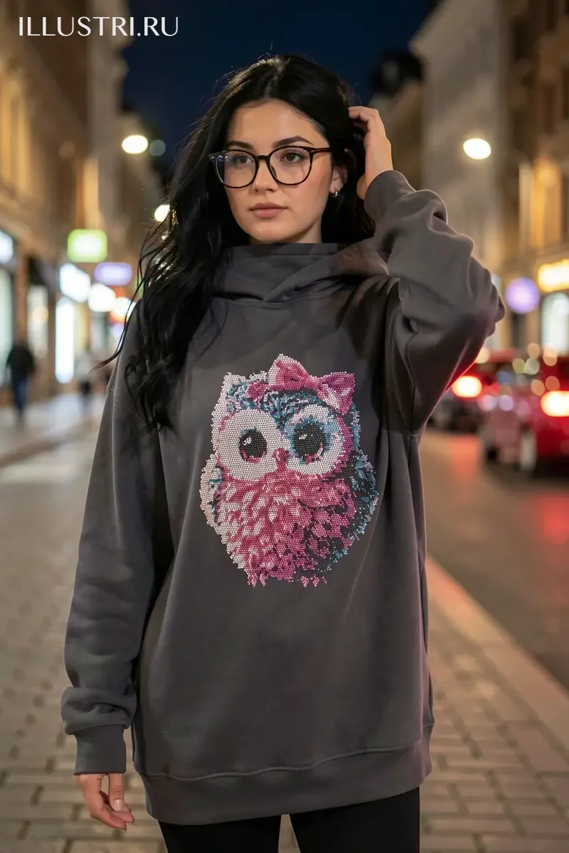 Визуализация Пушистый совенок