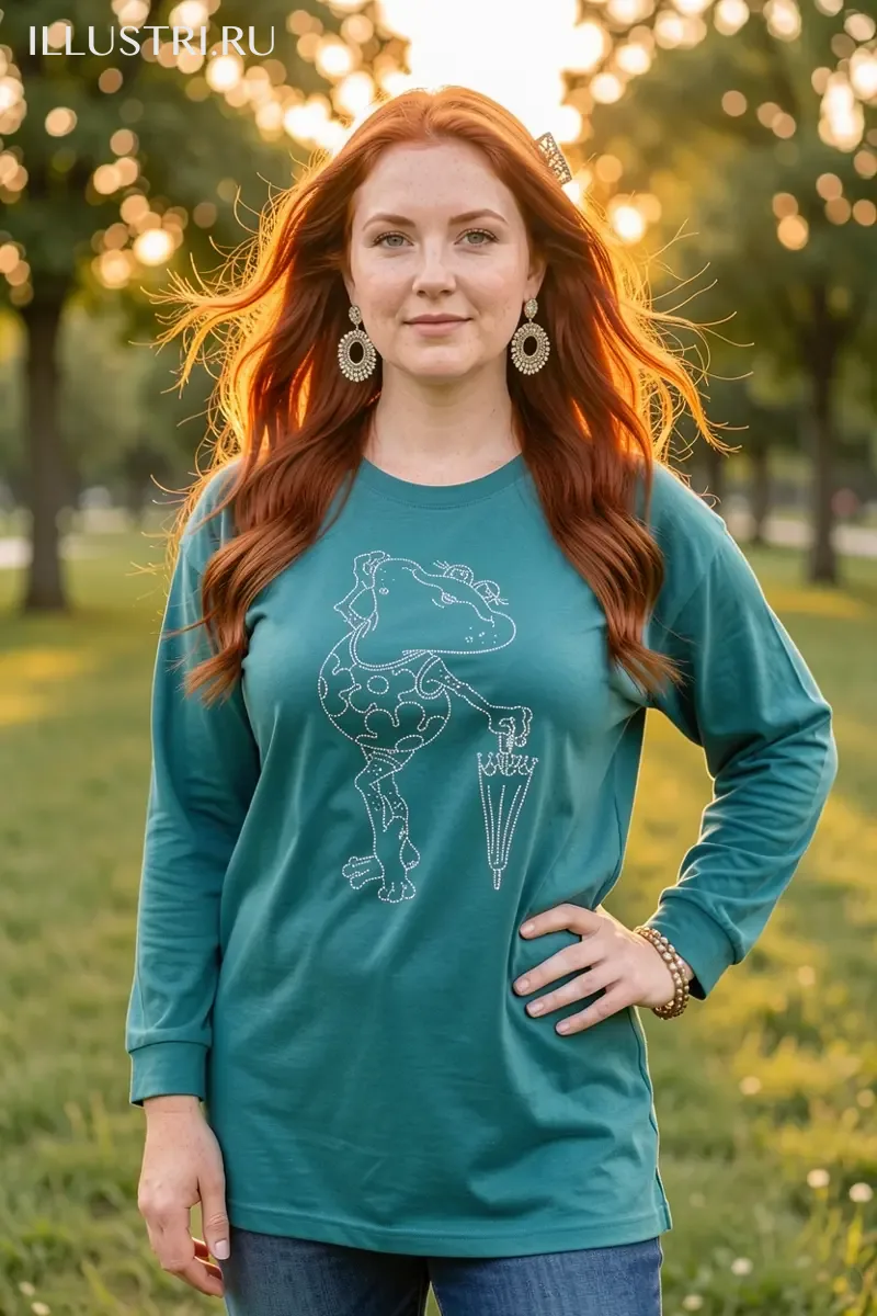 Визуализация Жаба с зонтиком