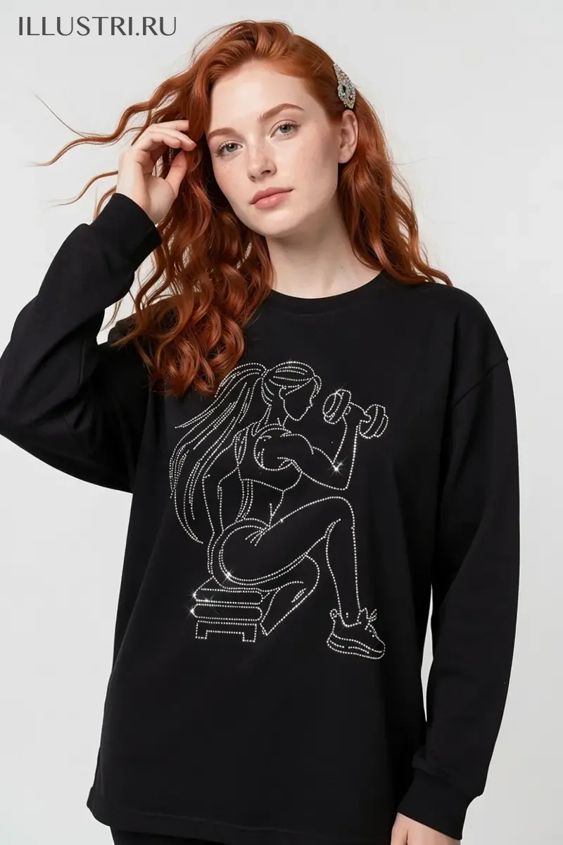 Визуализация Девушка качает руки