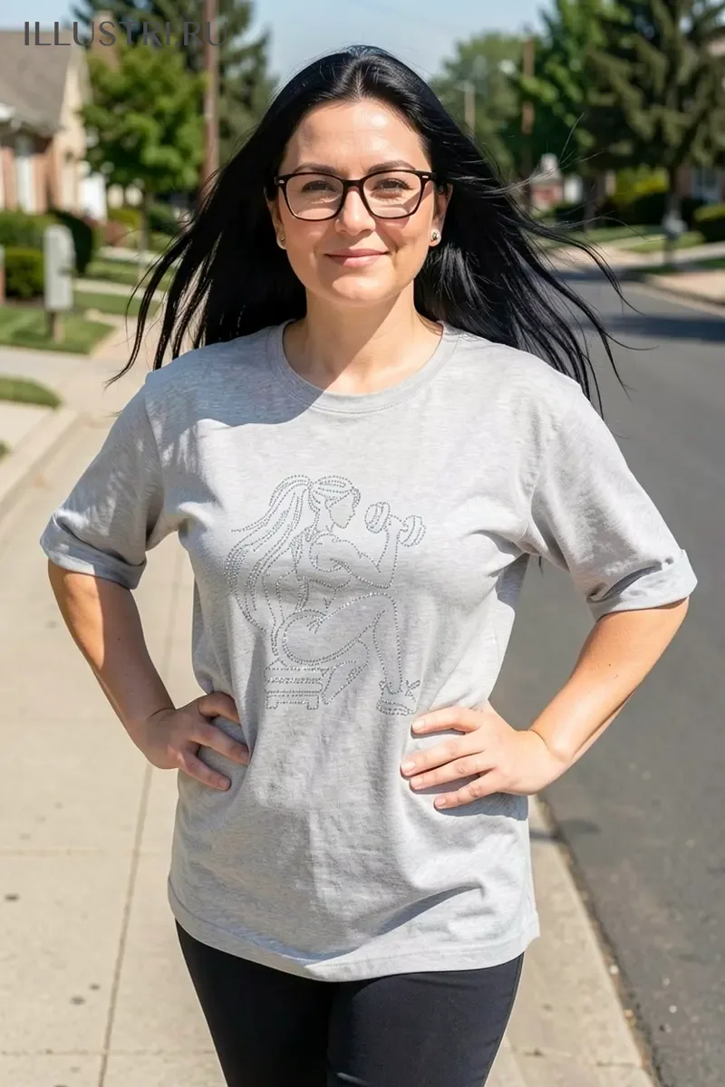 Визуализация Девушка качает руки