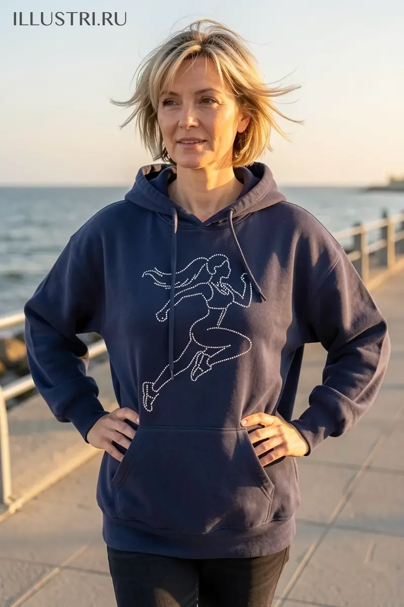 Визуализация Девушка бежит