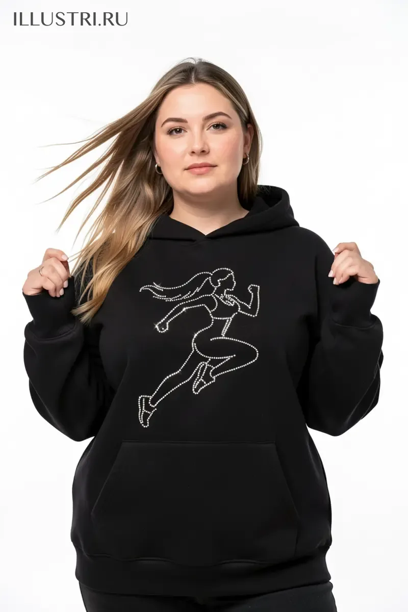 Визуализация Девушка бежит