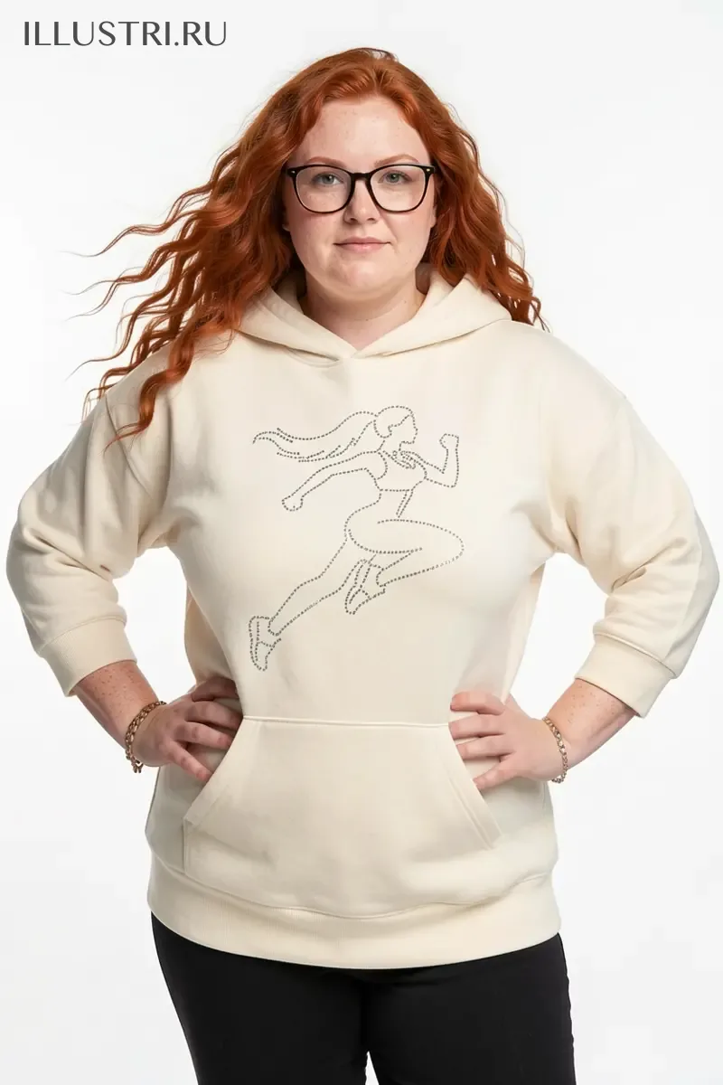 Визуализация Девушка бежит