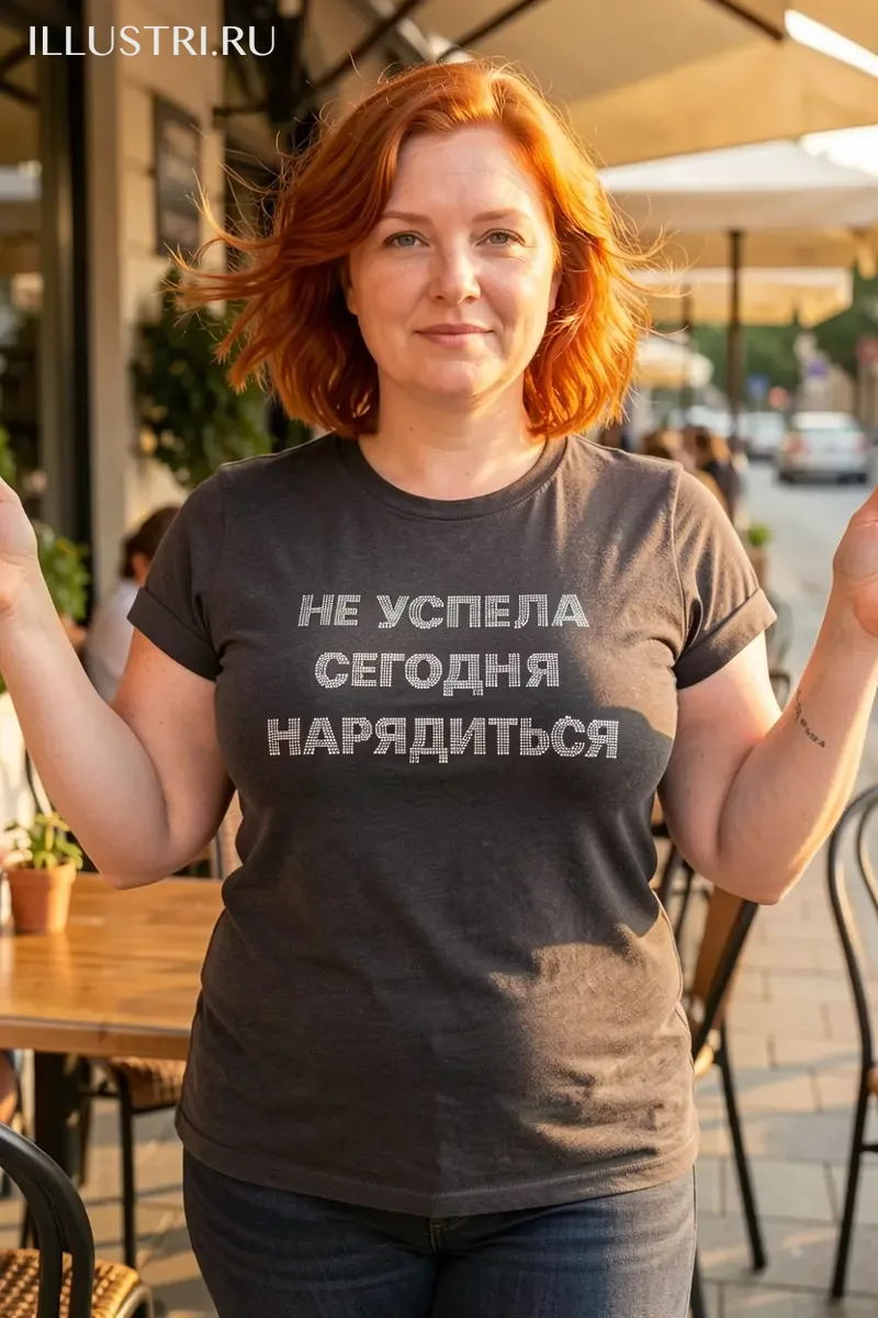 Визуализация Надпись - Не успела сегодня нарядиться