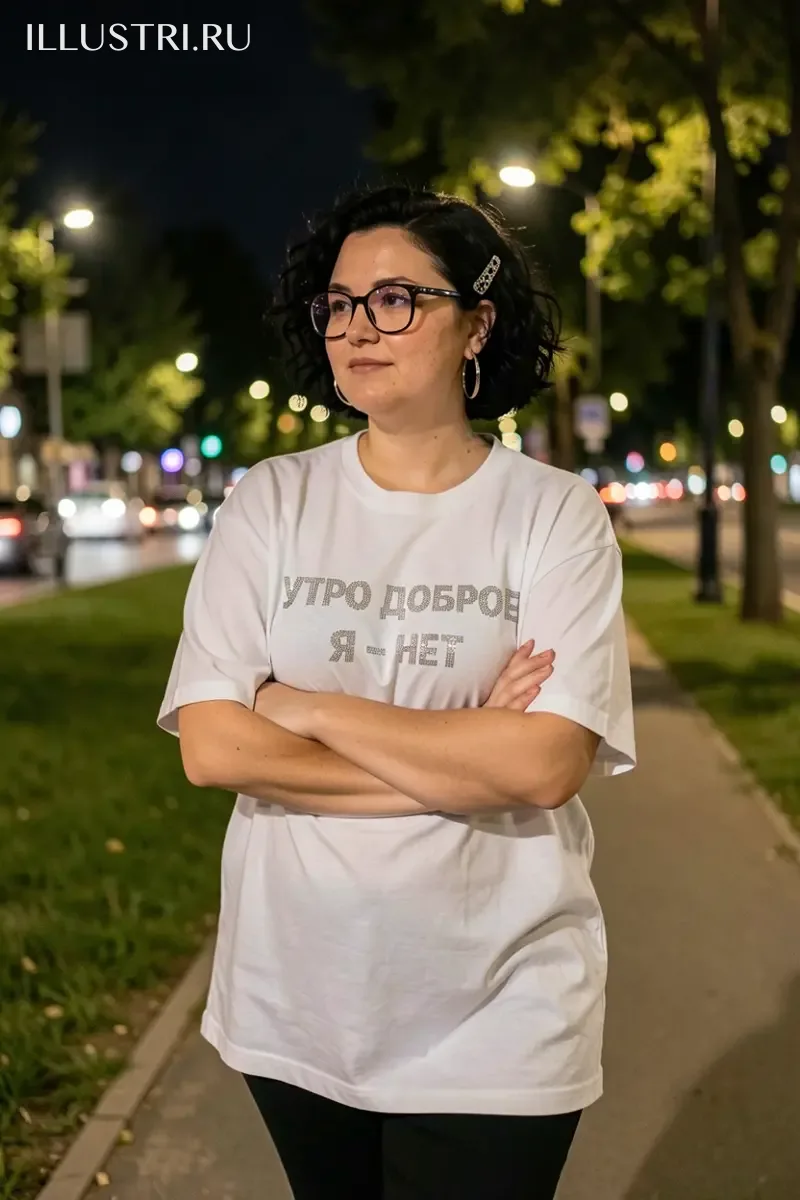 Визуализация Надпись - Утро доброе - я нет