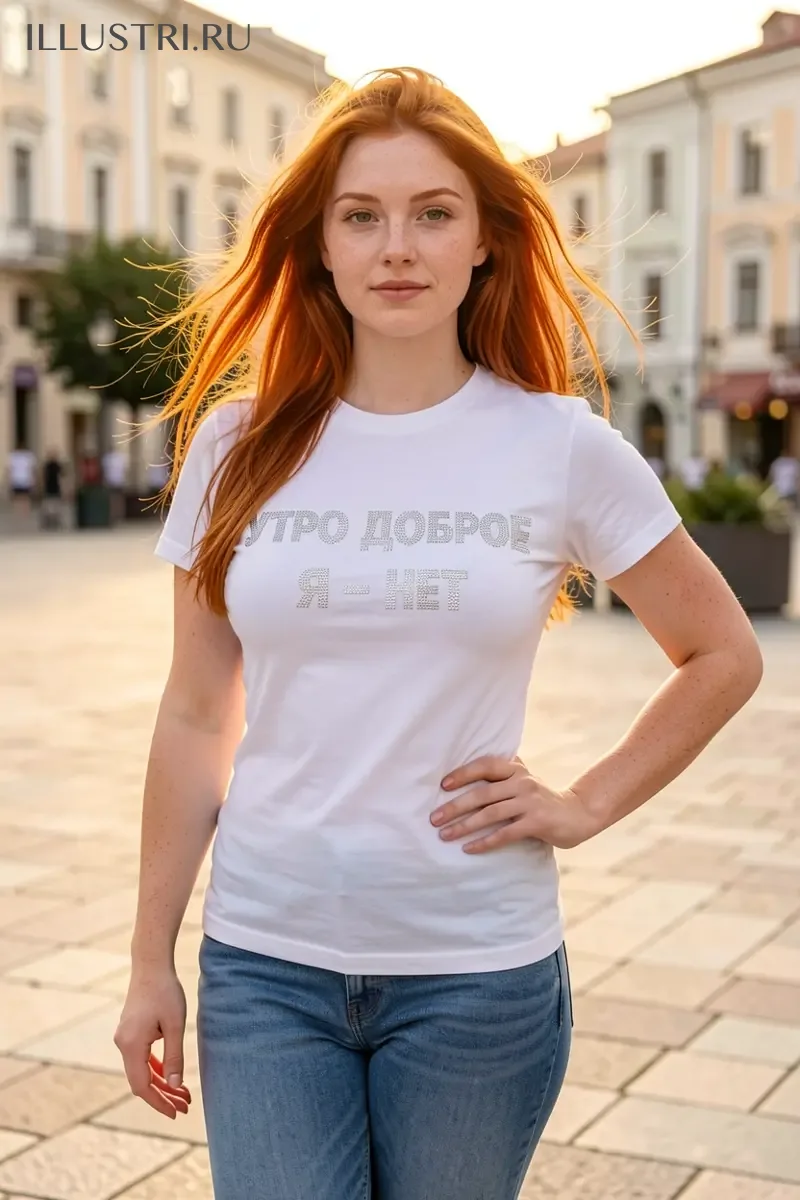 Визуализация Надпись - Утро доброе - я нет