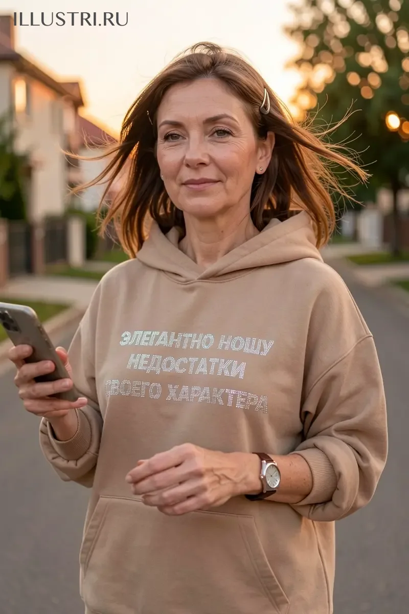 Визуализация Надпись - Элегантно ношу недостатки своего характера