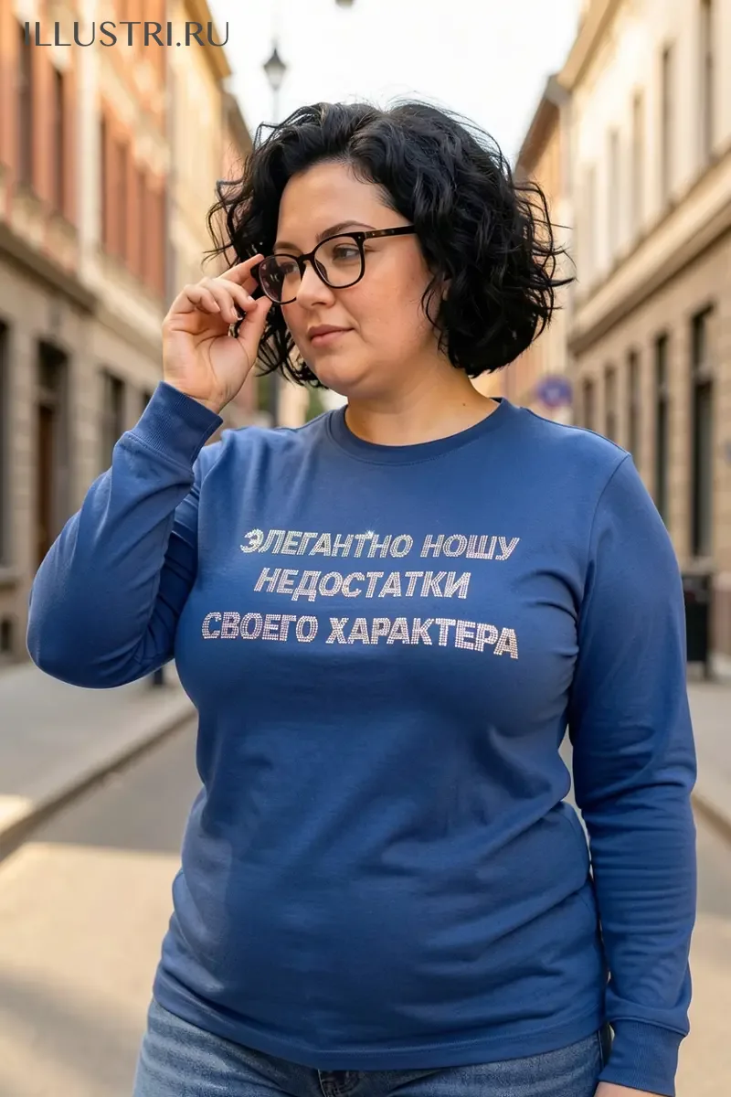 Визуализация Надпись - Элегантно ношу недостатки своего характера