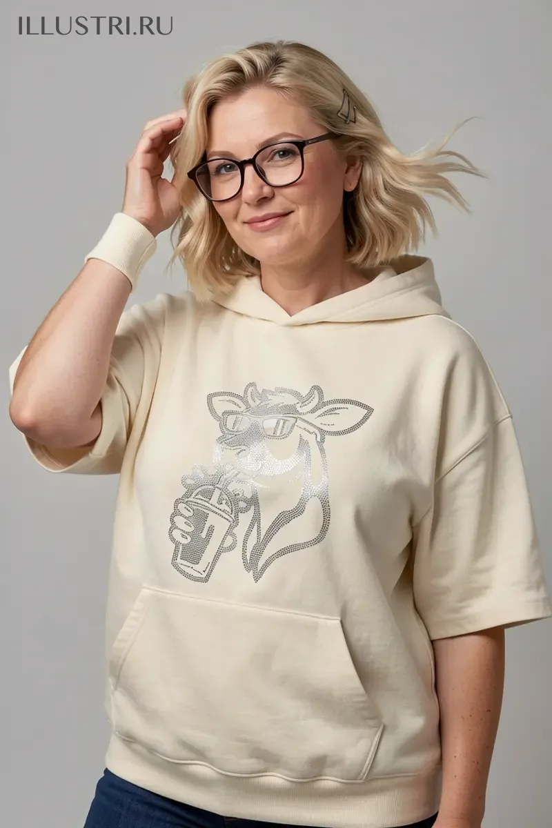 Визуализация Корова со стаканчиком