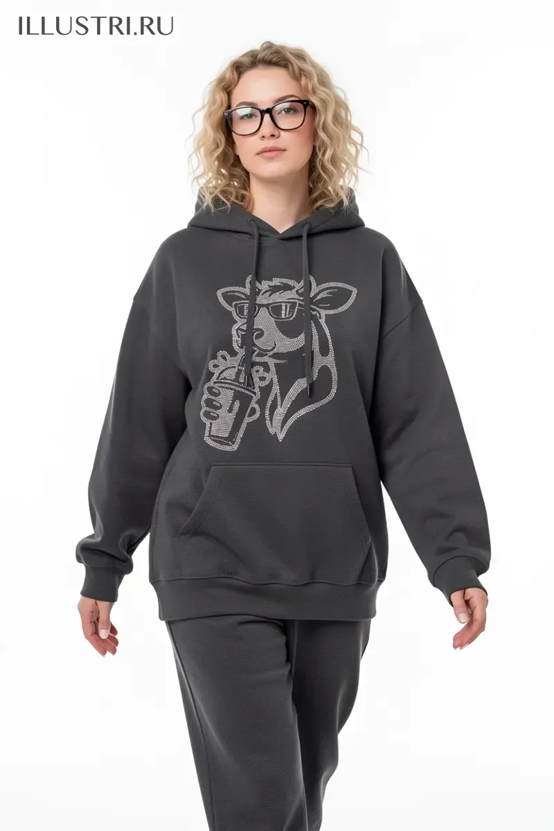 Визуализация Корова со стаканчиком