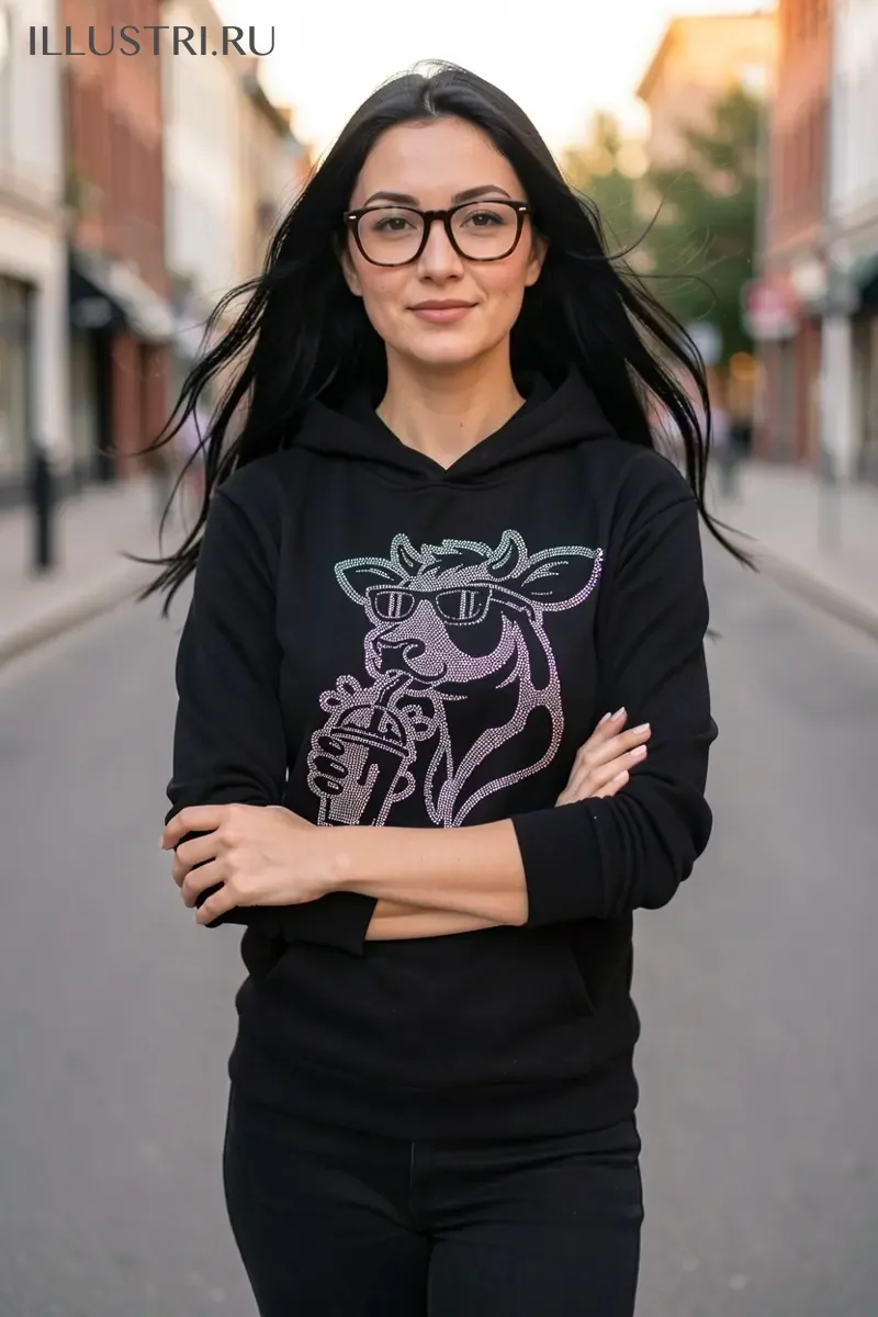 Визуализация Корова со стаканчиком