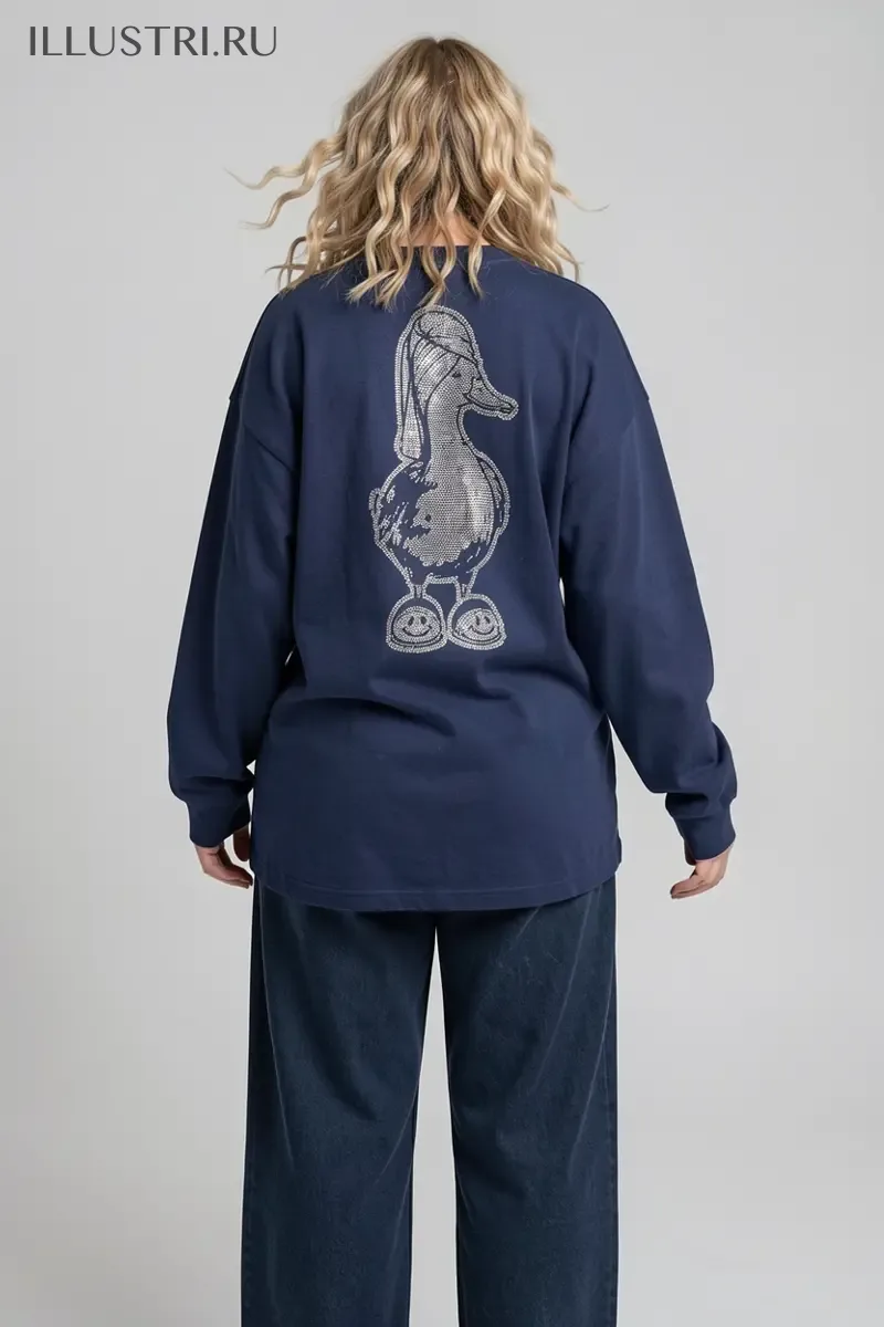 Визуализация Гусь в полотенце и тапочках