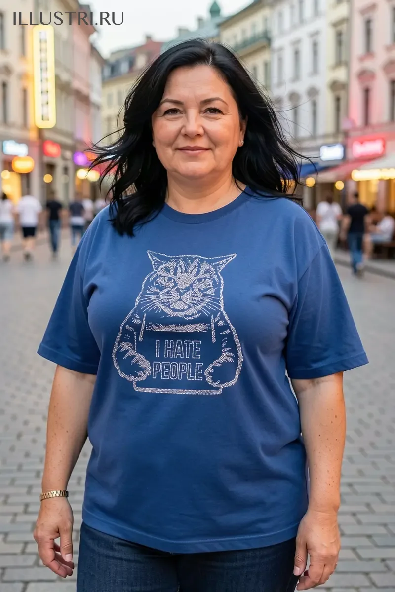 Визуализация Кот с табличкой