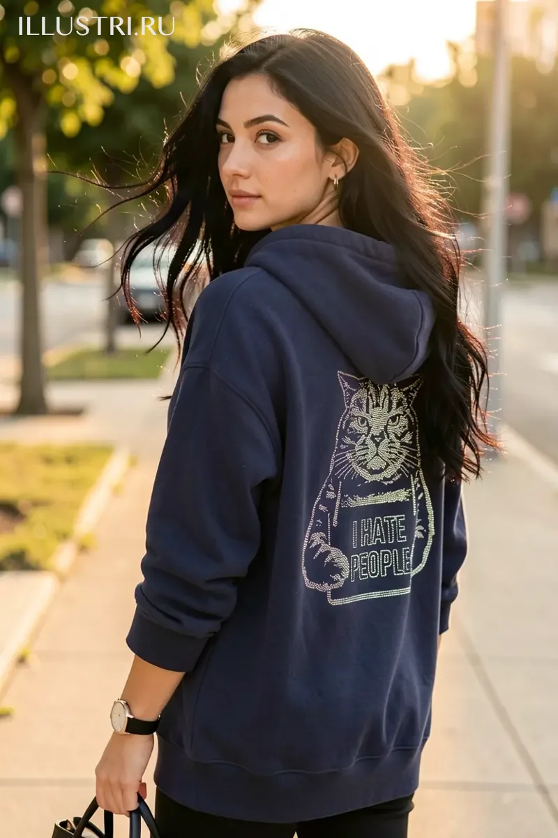 Визуализация Кот с табличкой