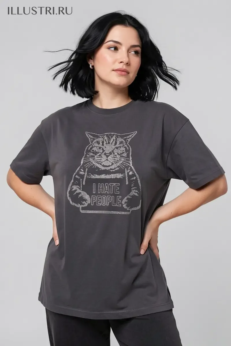 Визуализация Кот с табличкой