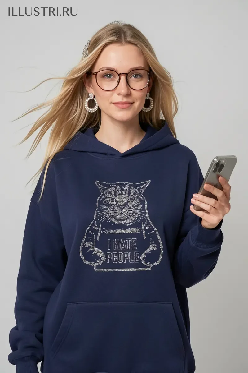 Визуализация Кот с табличкой