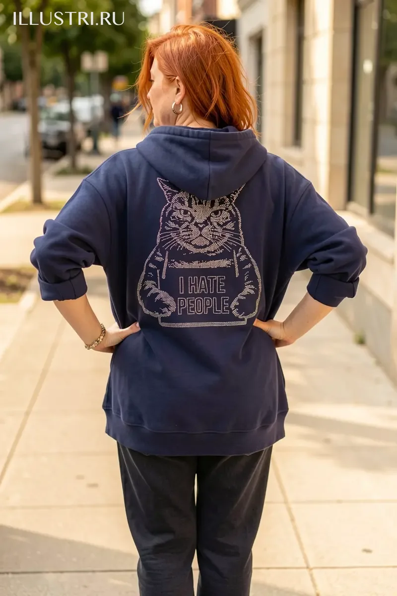 Визуализация Кот с табличкой