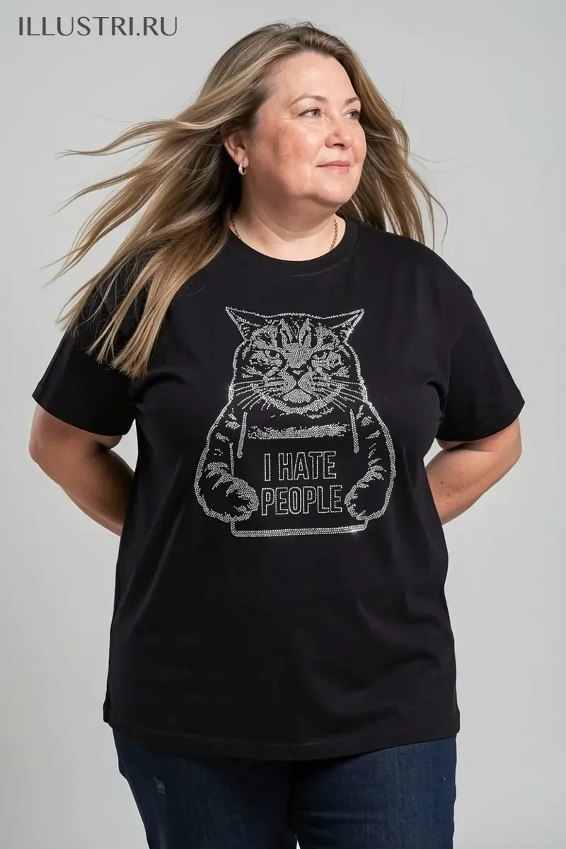 Визуализация Кот с табличкой