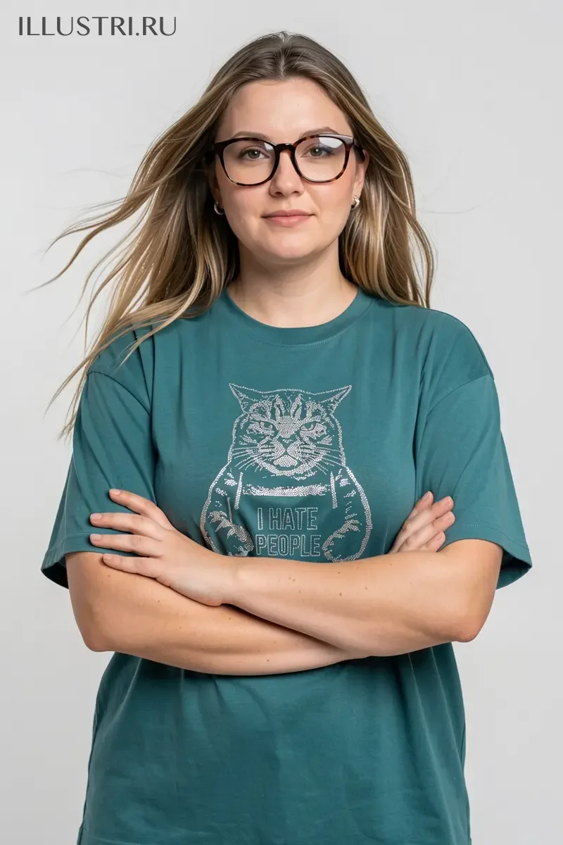 Визуализация Кот с табличкой