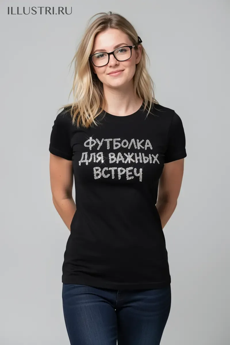 Визуализация Надпись - Футболка для важных встреч