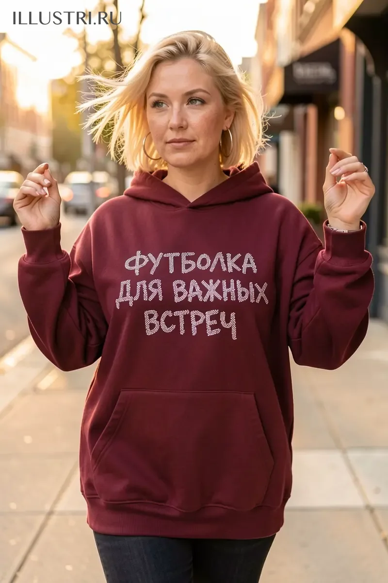 Визуализация Надпись - Футболка для важных встреч