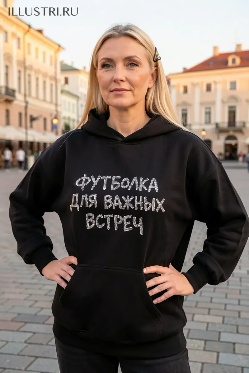 Визуализация Надпись - Футболка для важных встреч