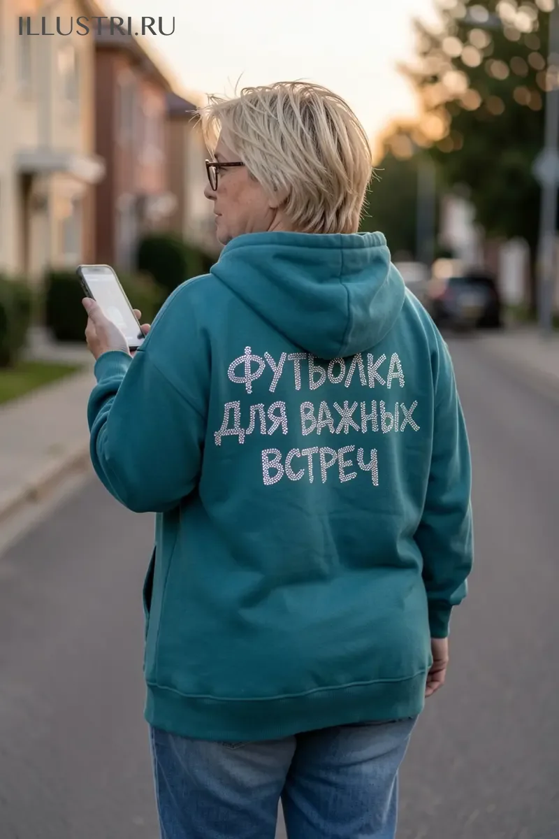 Визуализация Надпись - Футболка для важных встреч