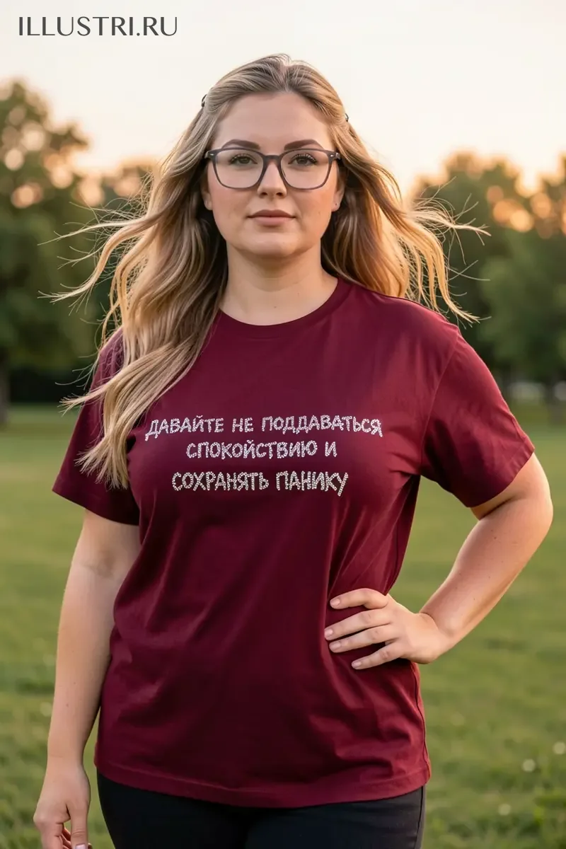 Визуализация Надпись - Давайте не поддаваться спокойствию и сохранять панику