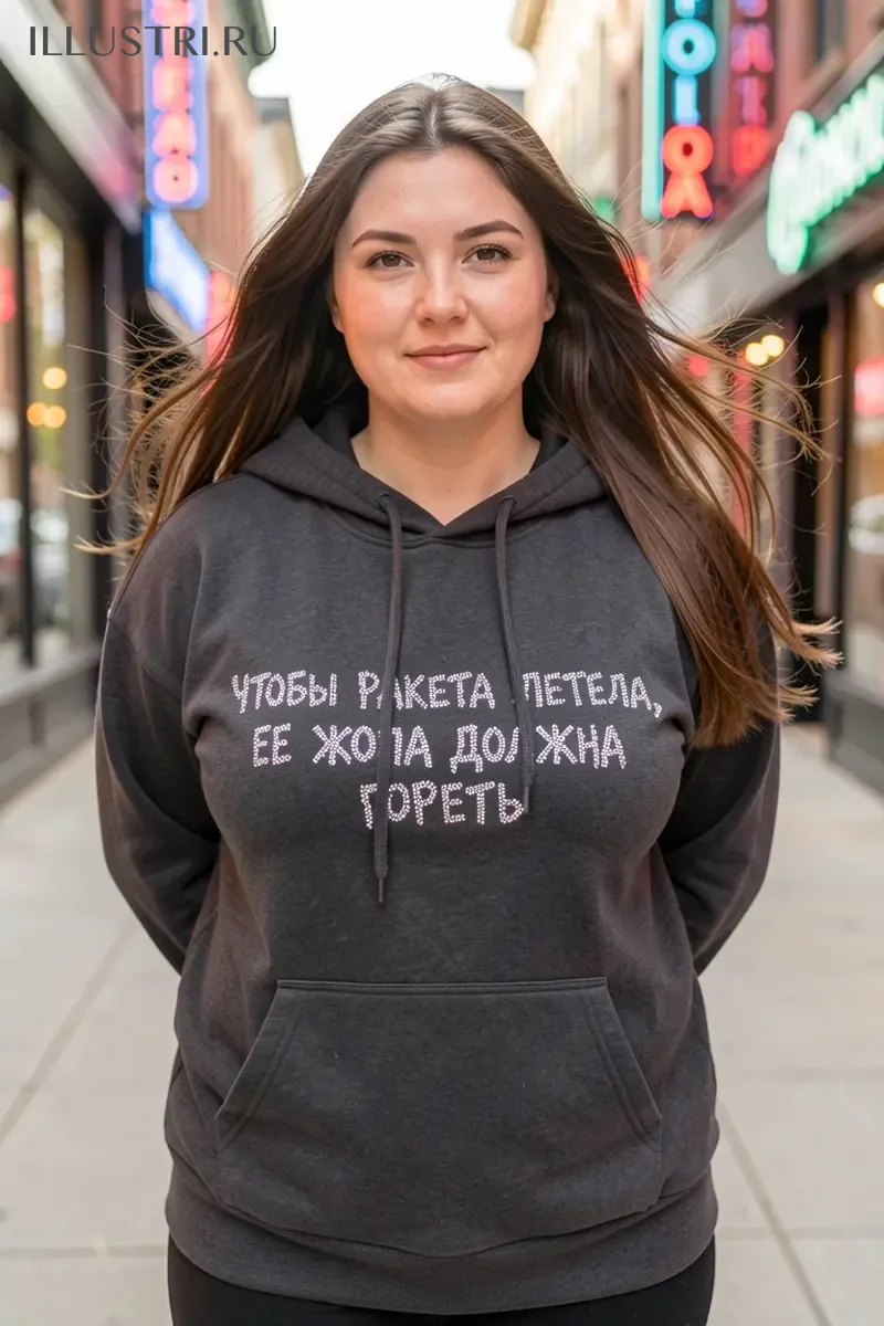 Визуализация Надпись - Чтобы ракета летела, ее жопа должна гореть