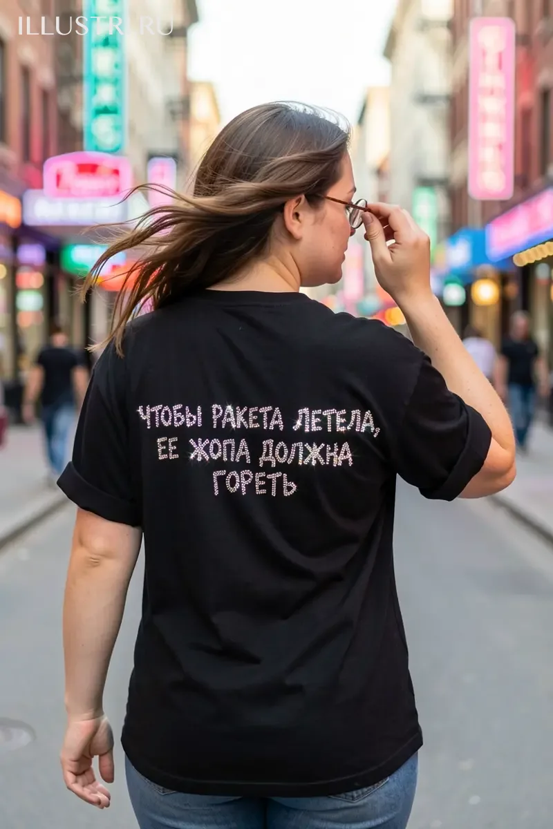 Визуализация Надпись - Чтобы ракета летела, ее жопа должна гореть