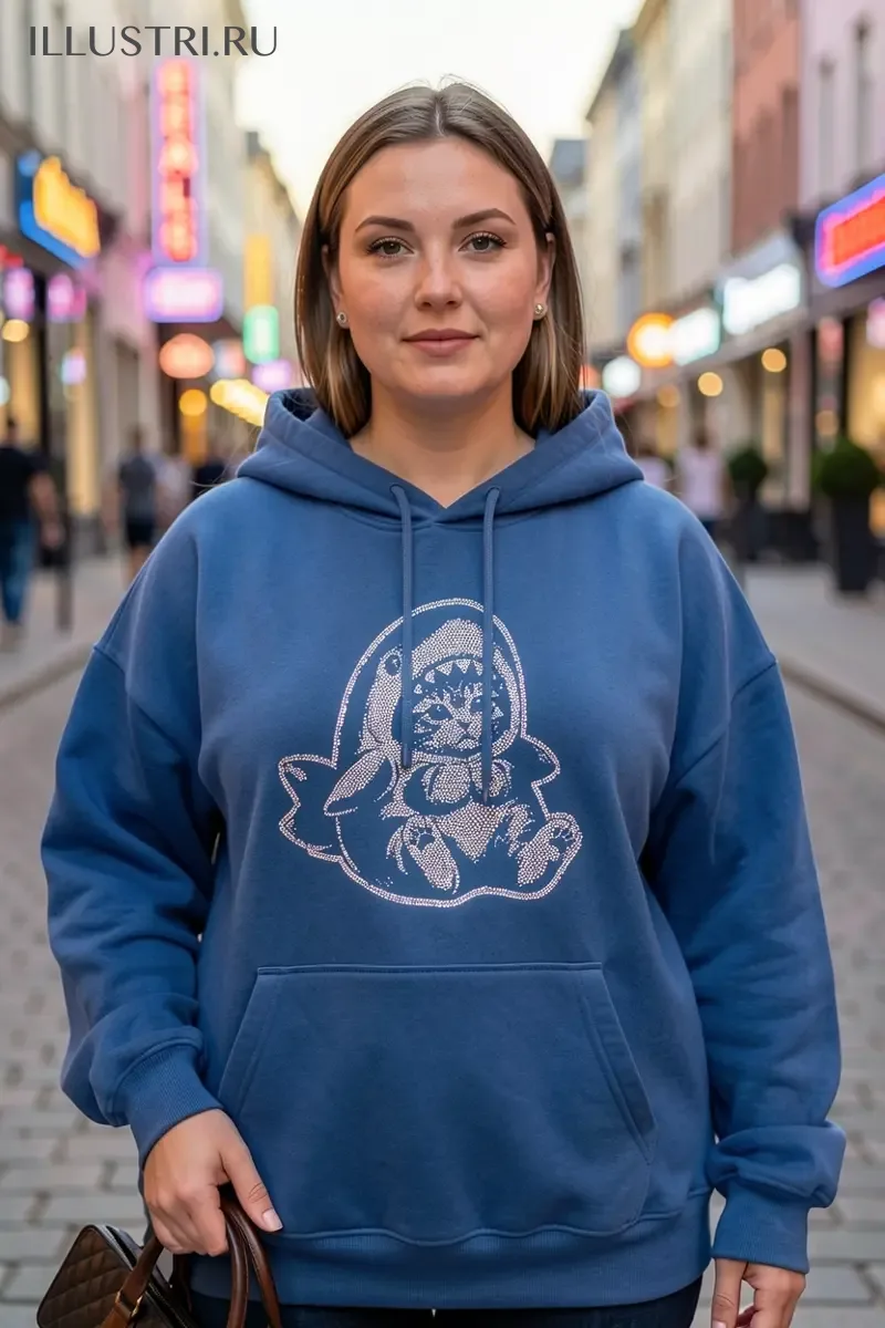 Визуализация Котик в костюме акулы