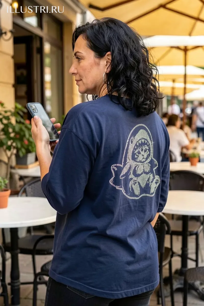 Визуализация Котик в костюме акулы