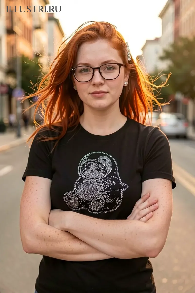 Визуализация Котик в костюме пингвина