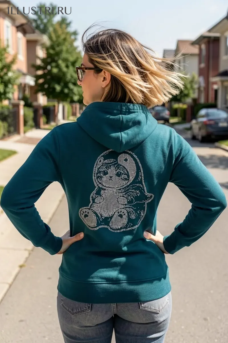 Визуализация Котик в костюме пингвина