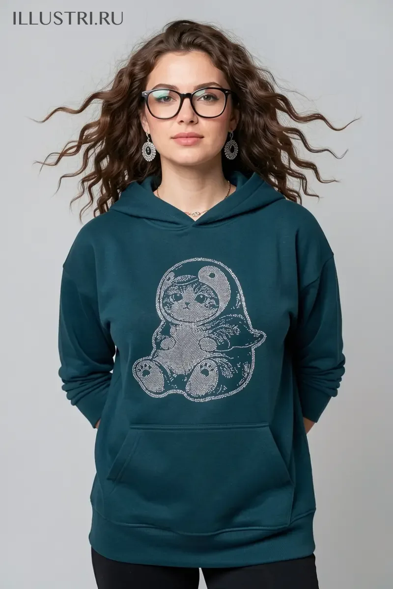 Визуализация Котик в костюме пингвина