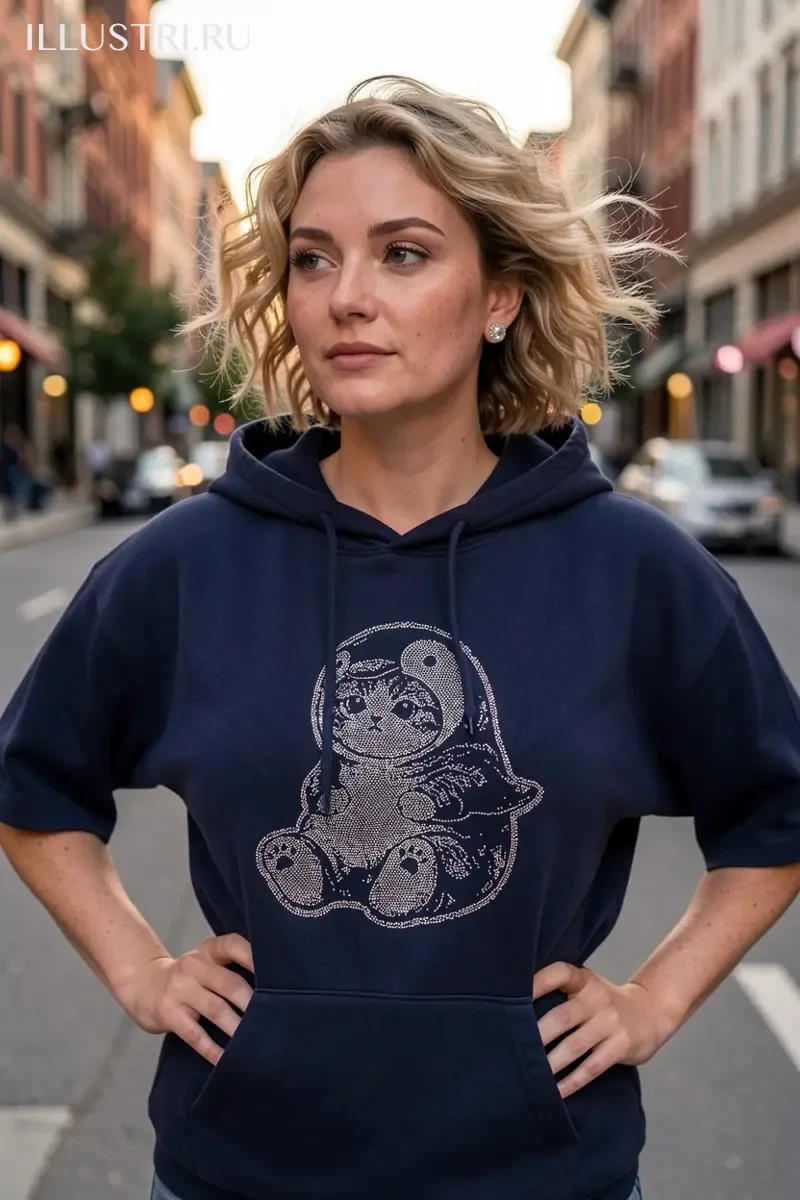 Визуализация Котик в костюме пингвина