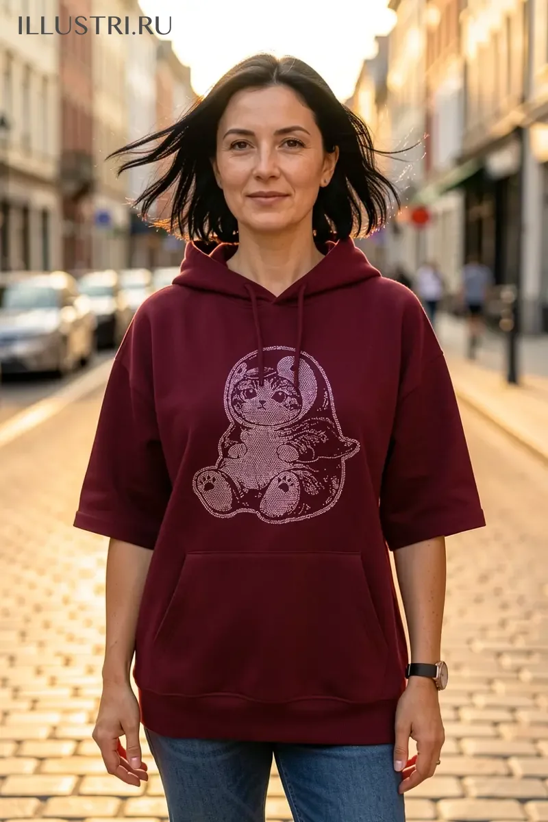 Визуализация Котик в костюме пингвина