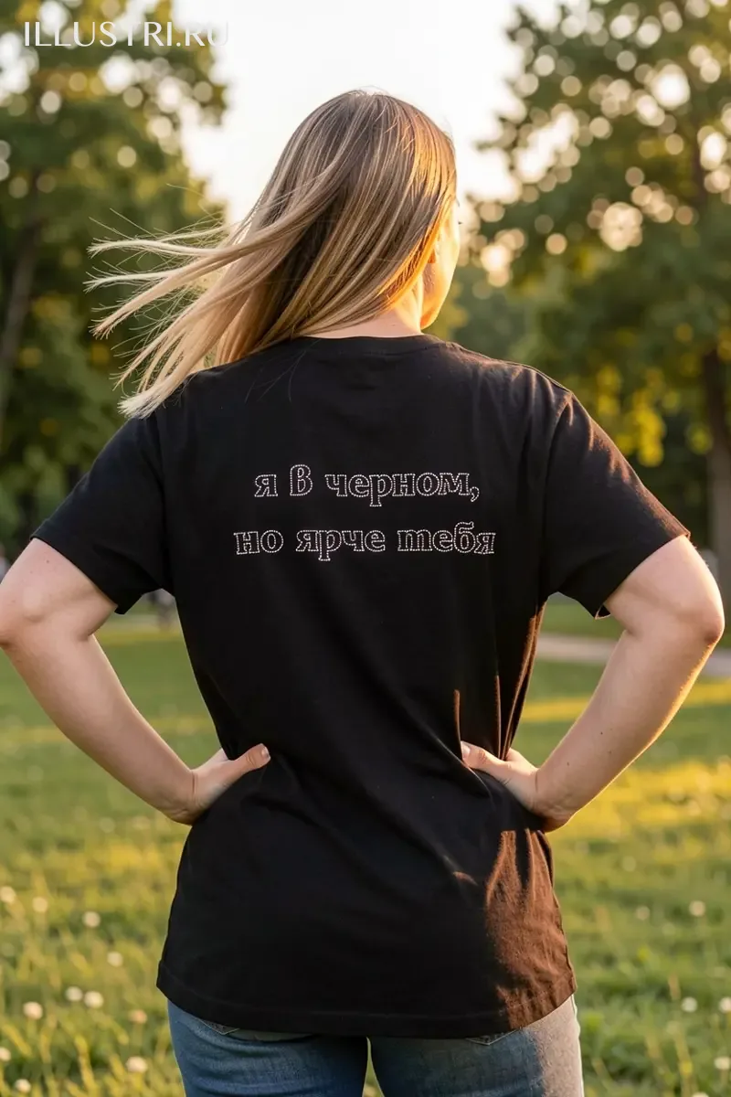 Визуализация Я в черном, но ярче тебя