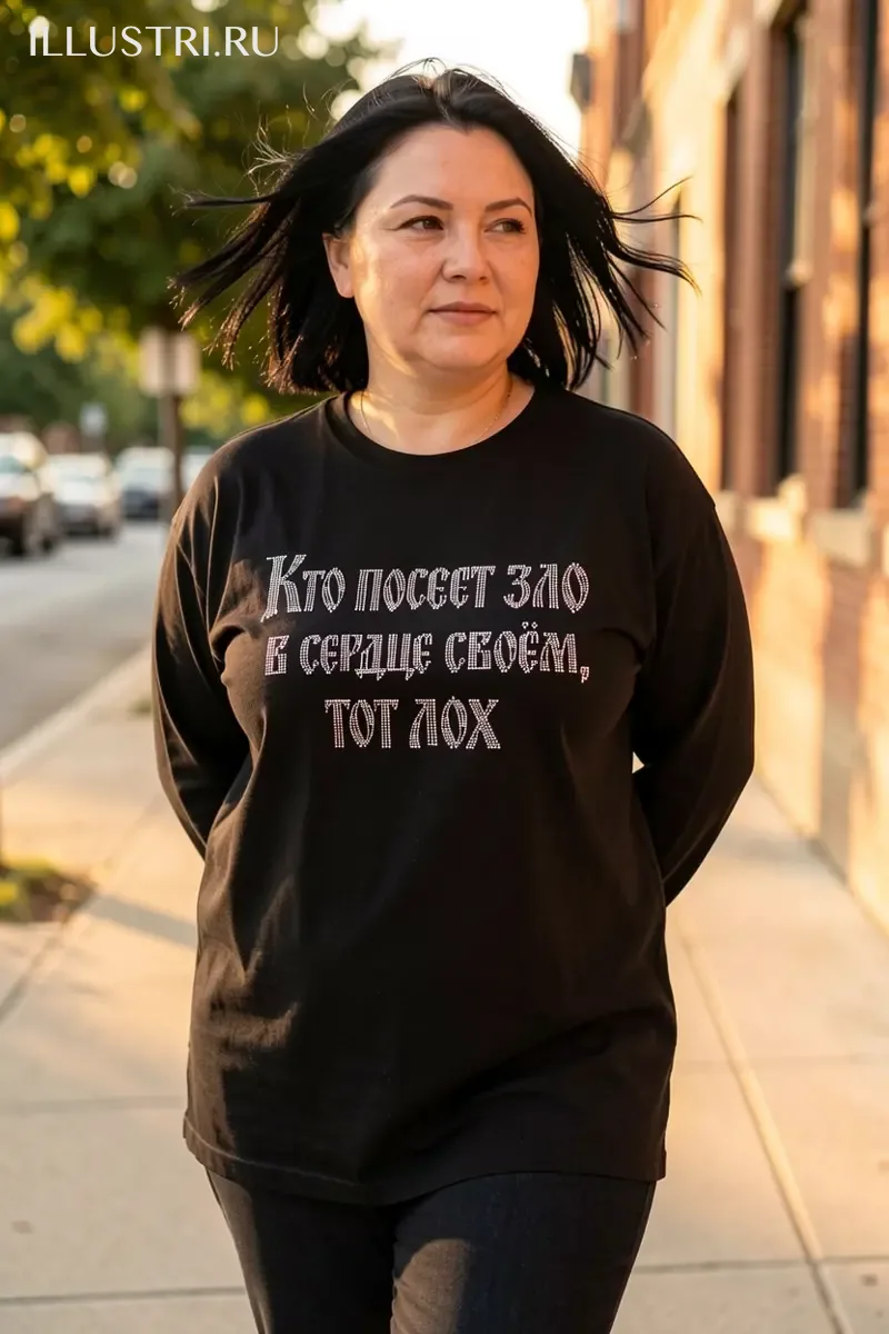 Визуализация Надпись - Кто посеет зло в сердце своем, тот лох