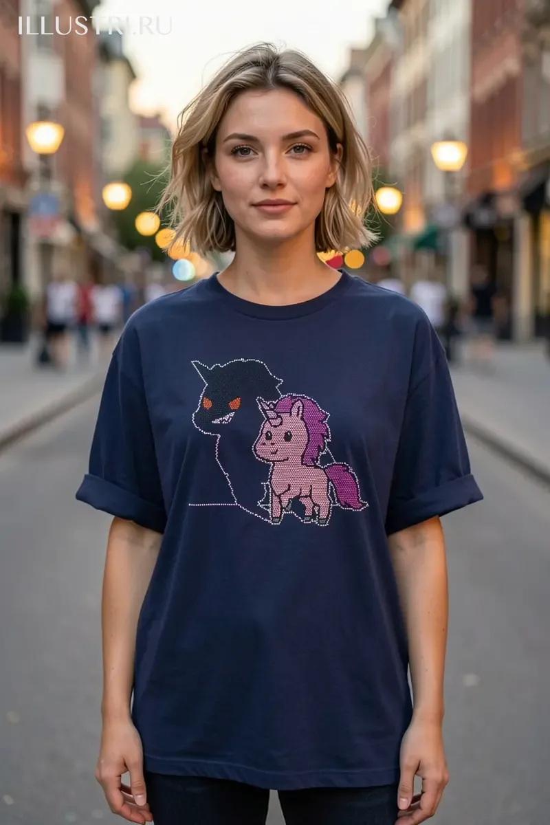 Визуализация Единорожка с тенью