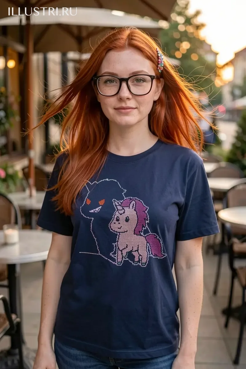 Визуализация Единорожка с тенью