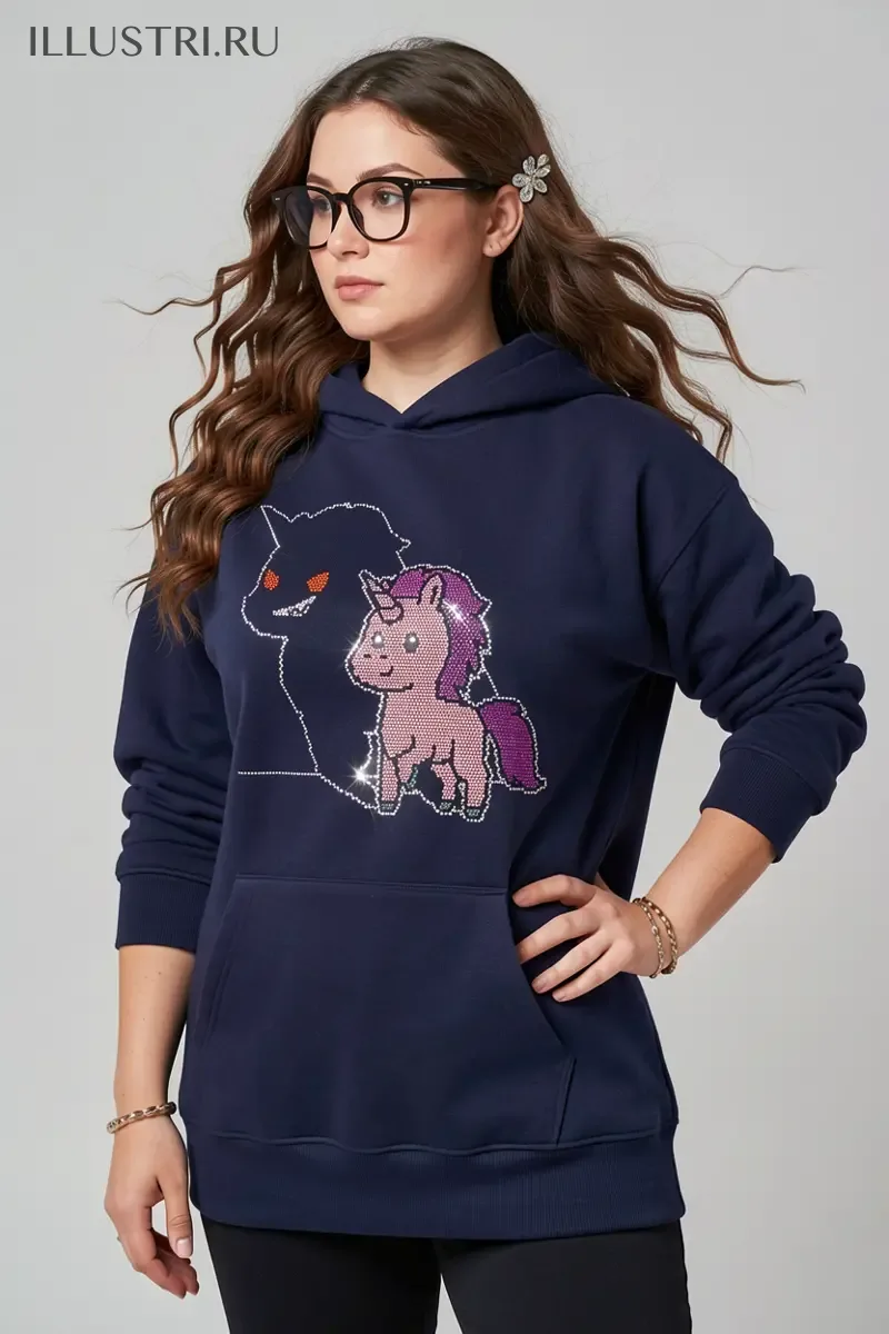 Визуализация Единорожка с тенью