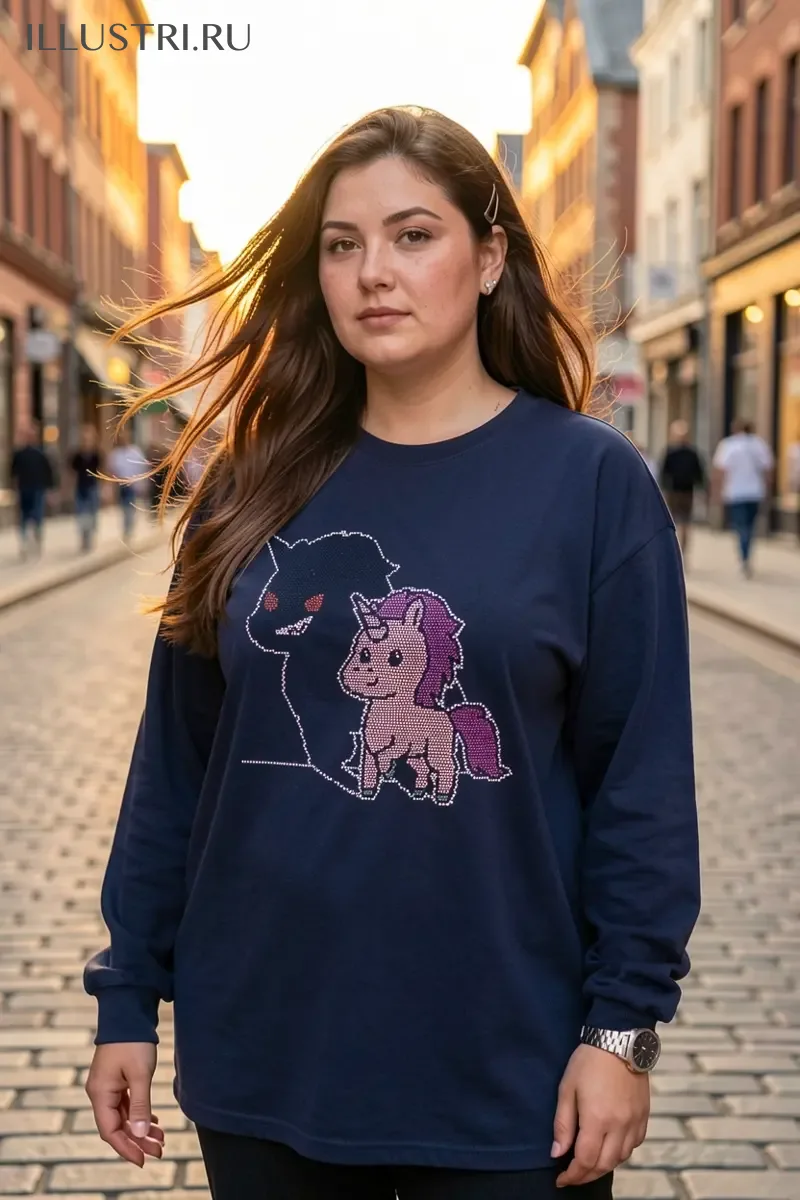 Визуализация Единорожка с тенью