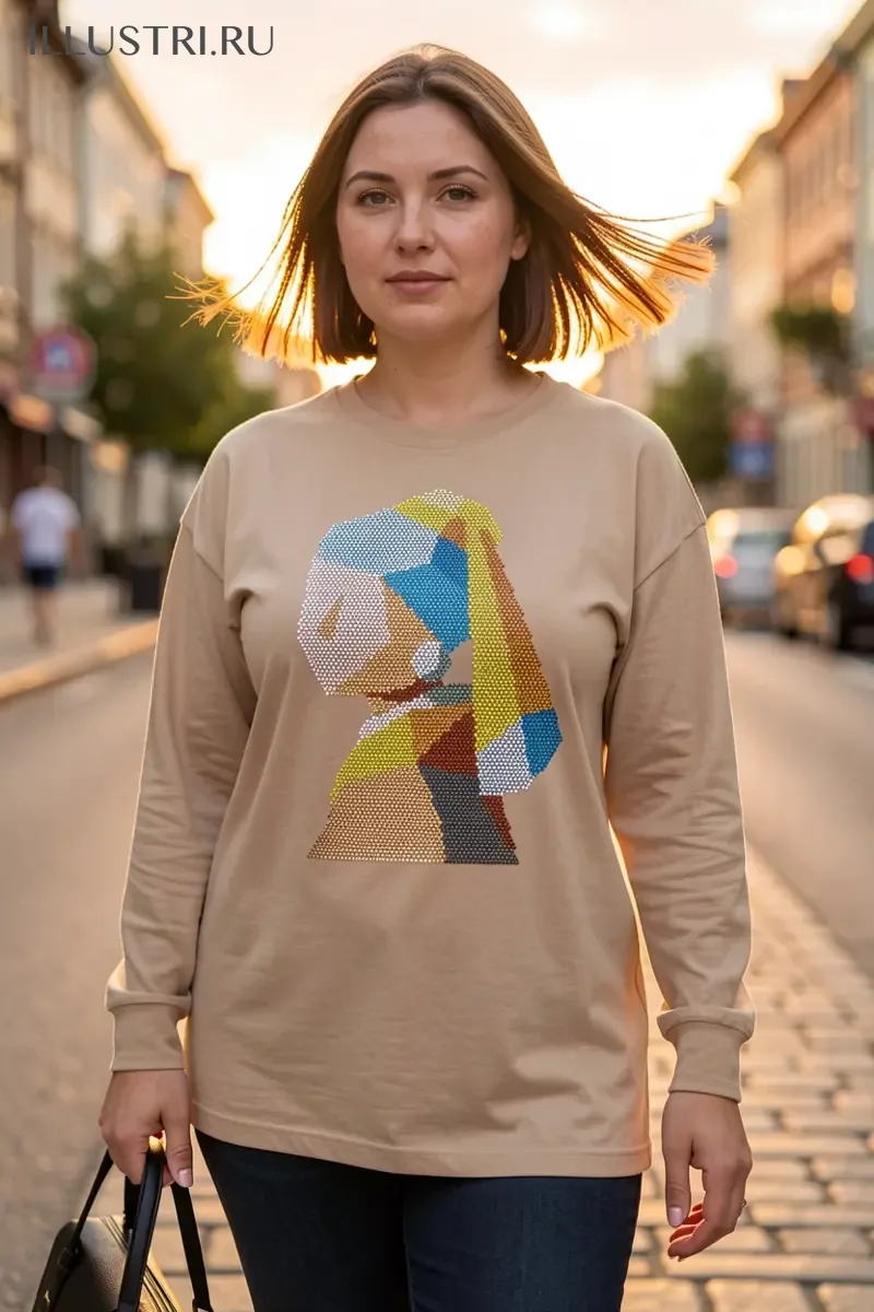 Визуализация Девушка с жемчужной сережкой