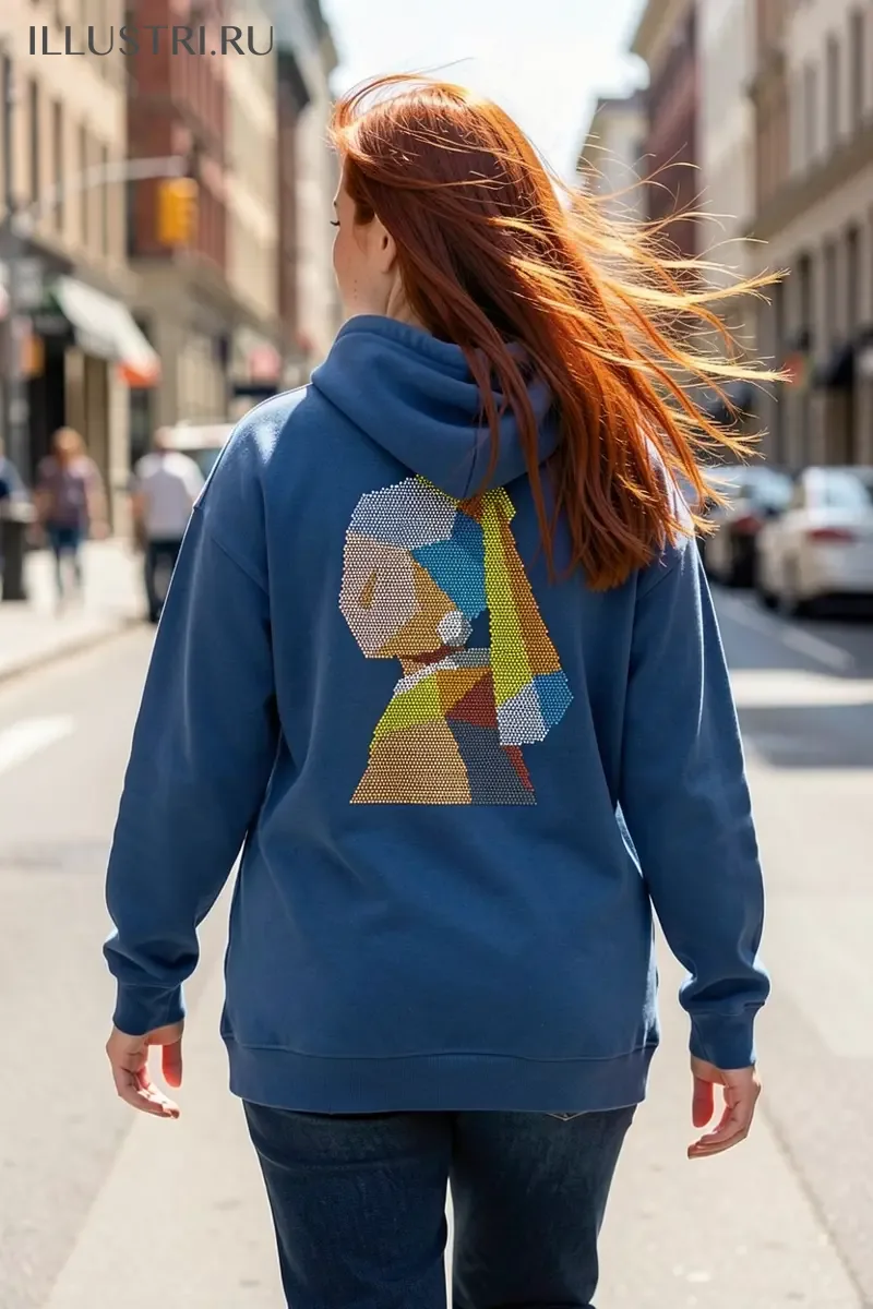 Визуализация Девушка с жемчужной сережкой