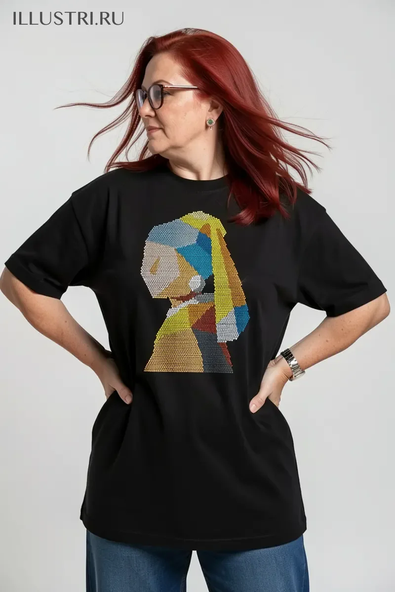 Визуализация Девушка с жемчужной сережкой