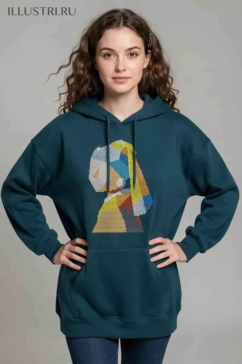 Визуализация Девушка с жемчужной сережкой
