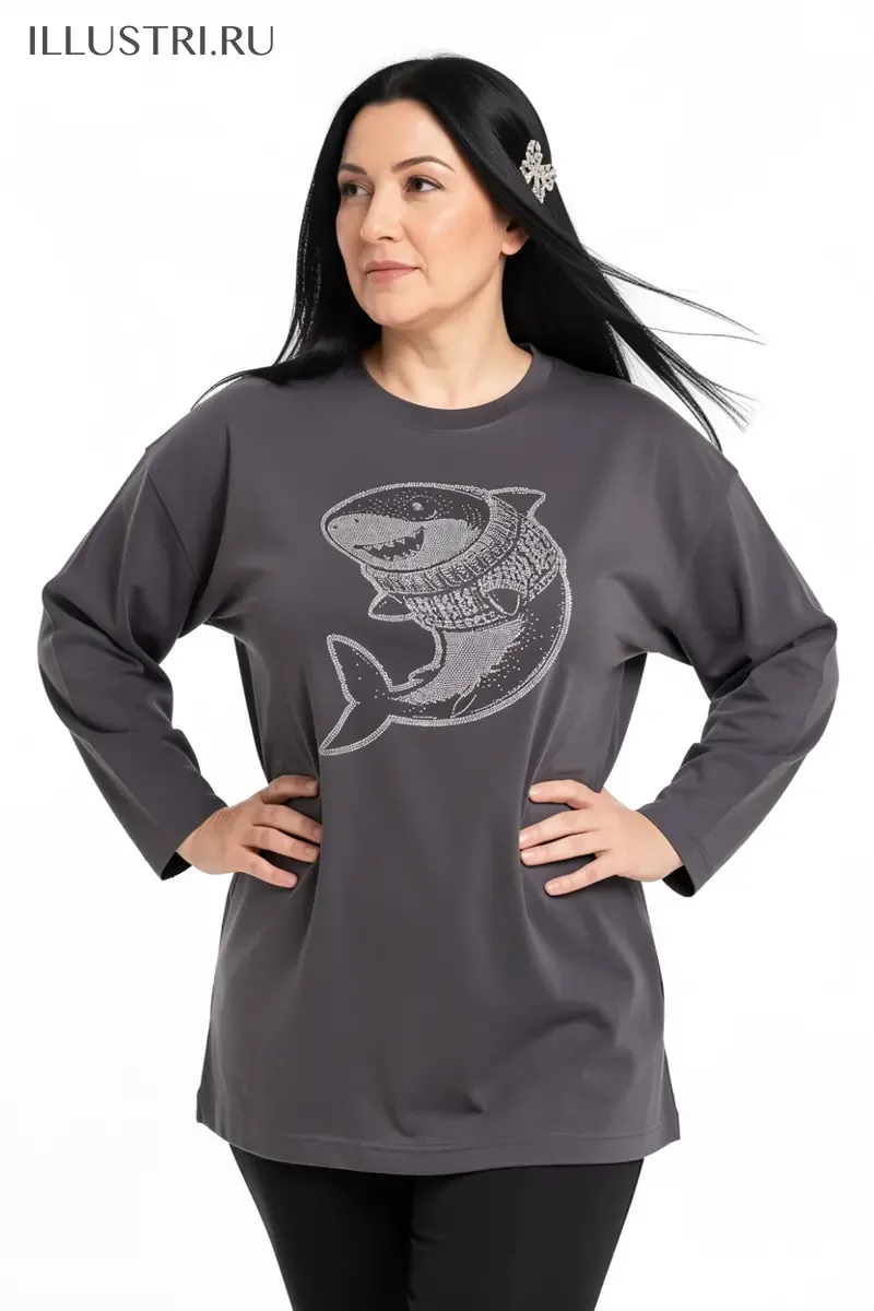 Визуализация Акула в свитере