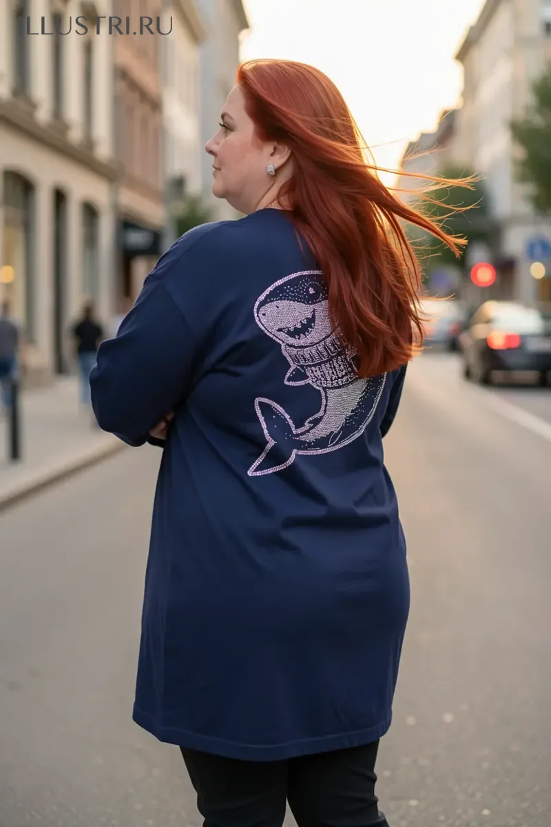 Визуализация Акула в свитере